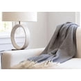 thumbnail image 2 of Pink and White Dreamy Soft Herringbone Throw Blanket, 2 of 5