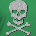 thumbnail image 3 of CafePress - Silver Glitter Skull & Crossbones Women's V Neck T Shirt - Women's V-Neck Dark T-Shirt, 3 of 4