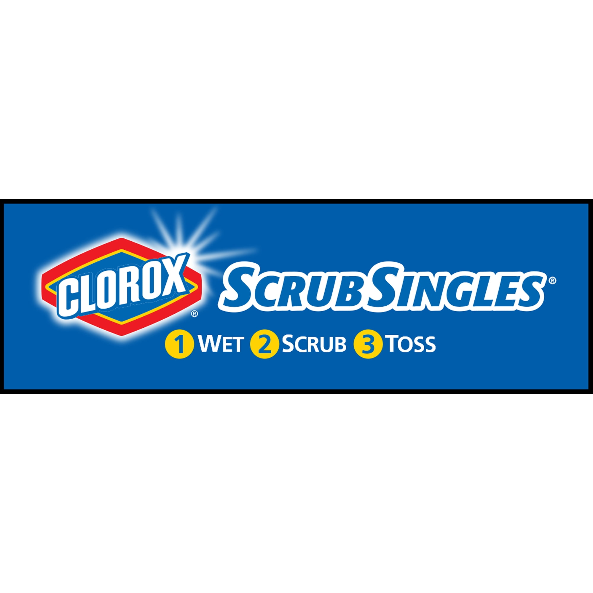Clorox ScrubSingles, Bathroom, Rain Clean, 12 Perforated Pads