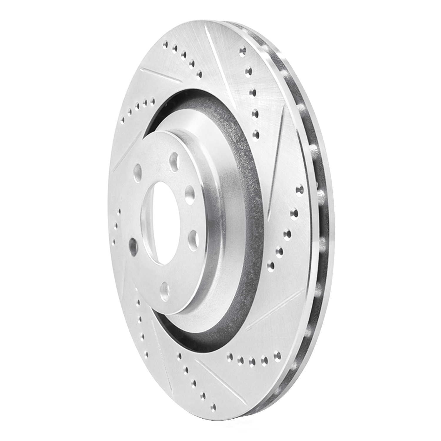 Dynamic Friction Company 631-73039R DFC Brake Rotor - Drilled And Slotted - Silver