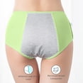 thumbnail image 6 of Tisuna Underwear For Big Girls Cartoon Print High Waist Briefs Comfortable Breathable Girls Youth School Holiday Playwear Underwear Panties Light Green Size L, 6 of 8