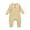 Apricot, variant on Newborn Infant Unisex Baby Boy Girl Button Solid Romper Bodysuit Long Sleeve One Piece Jumpsuit Clothes