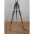 thumbnail image 4 of COLLECTIBLE BLACK SPOT LIGHT LAMP LIGHTING FLOOR NTIQUE BRASS BROWN WOOD TRIPOD STAND, 4 of 4
