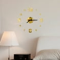 thumbnail image 6 of opvise 3D Acrylic Mirror Effect Wall Clock DIY Sticker Mural Decal Home Bedroom Decor Black, 6 of 8
