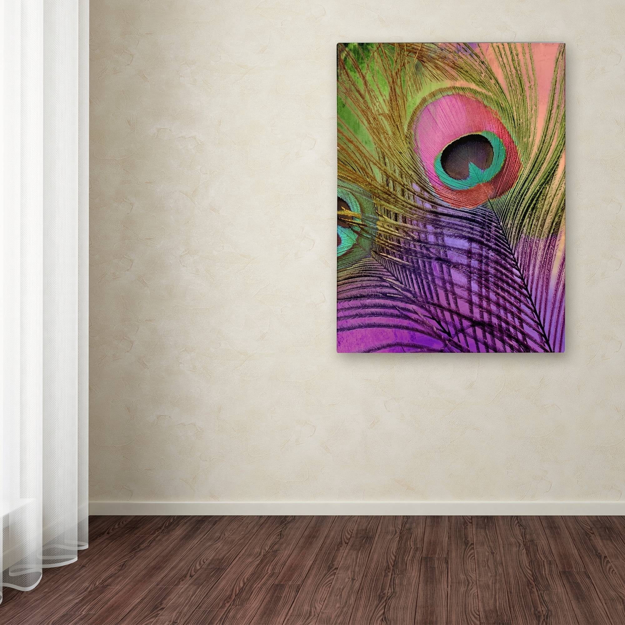 "Peacock Candy III" Canvas Art by Color Bakery