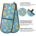 thumbnail image 4 of Dailycode Double Sided Oven Mitt with Loop Heat Resistant Kitchen Long Potholders 7" x 35" Rainbow Sun Flower Moon, 4 of 6