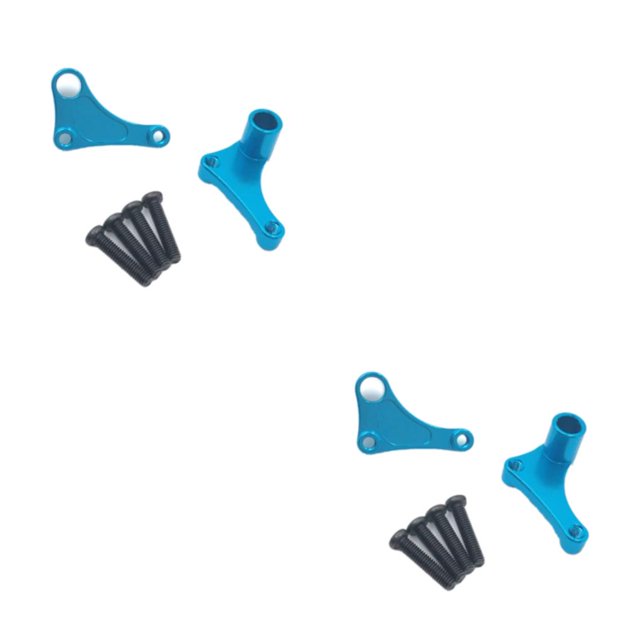kurtrusly 2 Pieces Metal Remote Control Car Steering Part Replacement Upgrading Odorless Toy Parts Component Accessories Blue 2Set