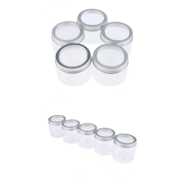 Tarro cosmético vacío piezas, envases de plástico aluminio para cremas faciales, mascarilla , suero, rubor, polvo de maquill