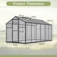 thumbnail image 2 of Acpouw 6' x 12' Thicked Polycarbonate Greenhouse, Greenhouse with Double Flush Door, Rain Gutter and Ventilation Window, Green House for Sunroom, Garden, Backyard, Walk-in Large Winter Greenhouse, 2 of 11