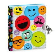 Peaceable Kingdom Funny Face Emoji Foil Diary, Ages 6 Years and Up