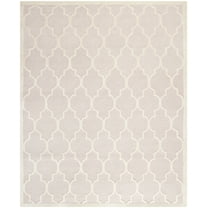 SAFAVIEH Cambridge Kevin Geometric Wool Area Rug, Light Pink/Ivory, 10' x 14'