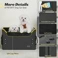 thumbnail image 4 of PETSFIT Dog Car Seat , Dog Car Seat for Medium Dog with 2 Clip-On Safety Leashes and Patented Buckles, Under 45Lbs (Black), 4 of 10