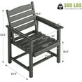 thumbnail image 3 of Poteban Patio Dining Chairs Set of 2, HDPE Outdoor Furniture Set, Outdoor Dining Set for Garden, Backyard, Poolside (Gray, 4 Chairs), 3 of 7