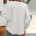 thumbnail image 5 of GigrtiJin Women's Blouses Square Neck Puff Long Sleeve Pleated Solid Color Tops Casual Casual Fashion Tunic Shirts, 5 of 6