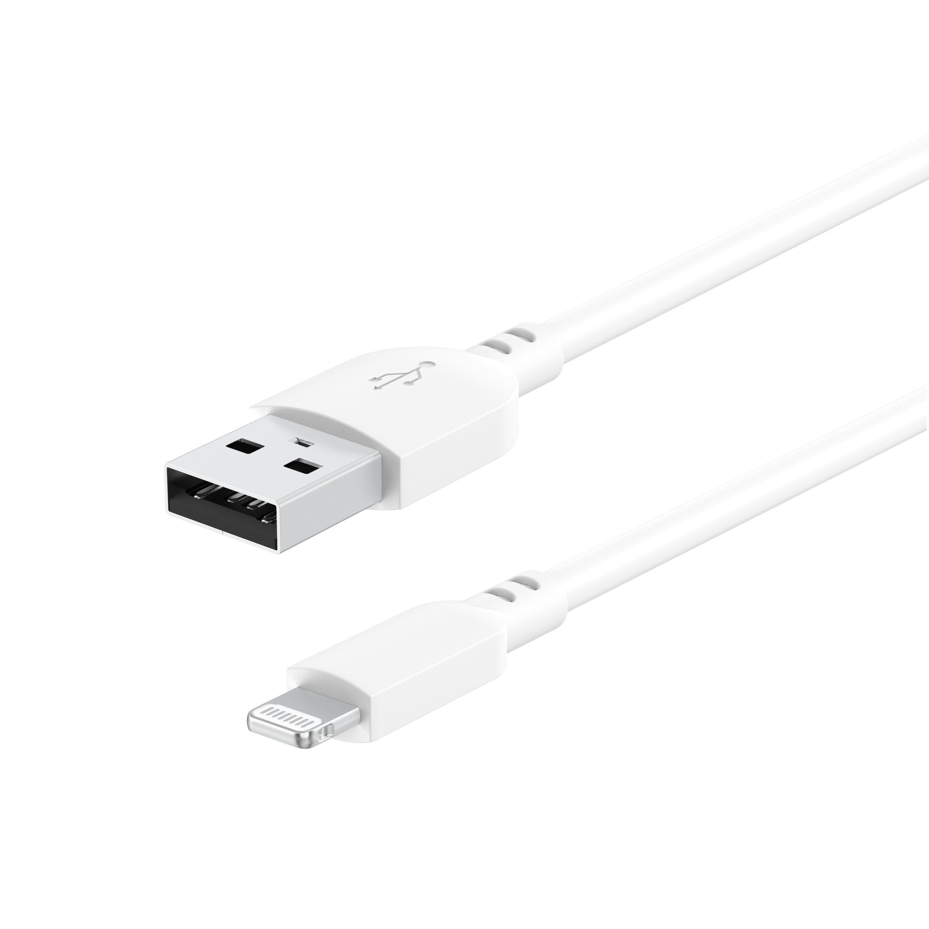 onn 6' Lightning to USB Charging Cable for iPhone/iPad/iPod, White