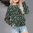 thumbnail image 2 of TFEOQRY Children Long Sleeve Hoodless Christmas Sweatshirts for Girls Winter Fashion Christmas Printed Sweatshirt Green, 2 of 9