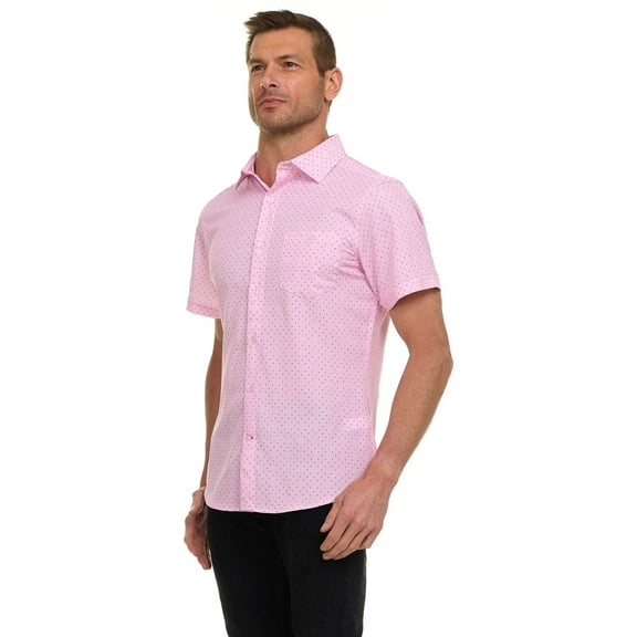 Canada Weather Gear Men’s Short Sleeve Button-Up Shirt – Casual Slim Fit Collared Shirt with Front Pocket – Lightweight Stretch
