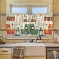 thumbnail image 2 of Yayeee Kitchen Curtains Tier Set of 2 Light Filtering 57"x36" Over Sink Window Panels, Beige Cats Reading, 2 of 7
