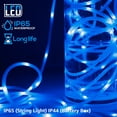 thumbnail image 3 of TORCHSTAR 33ft 100LEDs LED Rope Lights, Battery Powered, Remote Control, Weatherproof , decoration String Light for Christmas Party Indoor Outdoor Decor, Blue, Pack of 4, 3 of 7