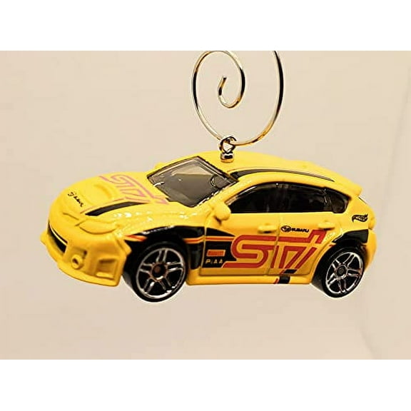 Subaru WRX STI Christmas Ornament 1:64 Yellow