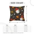 thumbnail image 4 of Square Decorative Throw Pillow Covers with Core, Halloween Elf Print Throw Pillows for Couch Sofa Bed Home Decor, 16"x16", 4 of 9