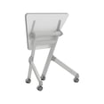 thumbnail image 3 of Pemberly Row Transitional Metal Mobile Trapezoid Desk in White Finish, 3 of 5