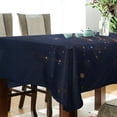thumbnail image 5 of DEIARA Blue Music Square Tablecloth 54×72in Polyester Fabric Tablecloth Washable Dust Resistant Wrinkle Resistant, 5 of 9