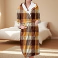 thumbnail image 2 of MEICHEN Bath Robes for Women Fashion Hooded Fleece Robe Soft Warm Bathrobe Cute Striped Plush Loungewear with Pockets Women's Essentials Summer Sleepwear, 2 of 5