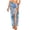 Blue Marble Print, variant on Leopard Print Women Sarong Swimsuit Coverups Hawaiian Flower Chiffon Wraps Beach Cover Up Semi-Sheer Bikini Wraps for Swimwear Fashionable Bathing Suit Cover Up for Women