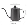 thumbnail image 4 of Hervidor De Café Por Goteo, Acero Inoxidable Negro A Prueba De Herrumbre Portátil Fácil De Limpiar Hervidor De Café Acabado Cepillado Interno Con Tapa Para El Hogar Para ANGGREK Otros, 4 of 8