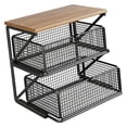 thumbnail image 1 of Organizador de café Estante de encimera de cocina Decoración Soporte de exhibición Accesorios espaciosos Negro L, 1 of 9