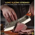 thumbnail image 6 of SliceElite Heritage Forge 3 Piece Knife Set Meat Prep Set Boning Knife Scimitar Kiritsuke Forged Steel Kitchen Knives for Cutting Slicing Trimming Full Tang Wood Handle, 6 of 9