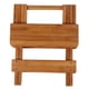 thumbnail image 4 of Taburete plegable de bambú, taburete cuadrado portátil para exteriores, silla plegable, resistente y resistente, 4 of 9