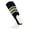 Black/Vegas Gold/White, variant on Striped Baseball Stirrups Pattern D (Teal/White/Black, Large)
