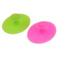 thumbnail image 1 of EeaseMX 2 cepillos de silicona para limpieza facial, masajeadores, almohadillas de mano para mujer (verde hierba pequeño + rojo rosa pequeño), 1 of 7