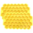 thumbnail image 1 of Módulo para cubitos de hielo SiliBlockYellow 2Pzas Amarillo Silicón 37Cavidades Grado Alimenticio Flexible., 1 of 2
