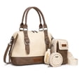 thumbnail image 4 of Wrangler 3Pcs Doctor Bag Sets for Women Top-Handle Satchel Bag with Cell Phone Handbags & Coin Purse, Tan, 4 of 7