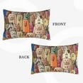 thumbnail image 2 of Gukieu Funny Dogs Family Print Plush Pillow Cover, Hidden Zipper Pillow Protector without Pillow Core, Suitable for Bedroom, Office, Car Decoration-16"x24", 2 of 6