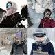 thumbnail image 3 of Sherpa Hood Ski Mask Windproof Fleece Hood For Men Women, Slouchy Beanie And Scarf Combo, 3 of 5