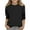 Black, variant on Big Kid Girls Casual Lightweight Knit Shirt Crew Neck 3/ 4 Sleeve Shirt Tops Comfy Loose Solid Color Girls Pullover 5 13 Years Toddler Long Sleeve Girl 2t Size 5 Clothes T for 12-13 Years Blue