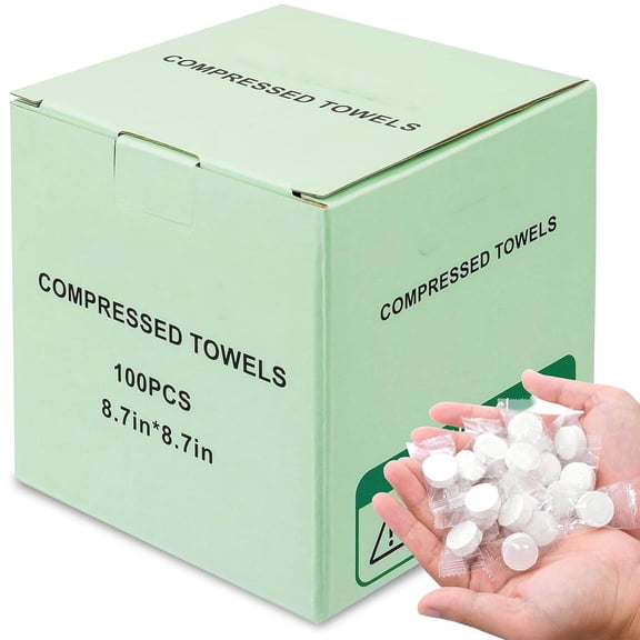 Compressed Towels, Disposable Compressed Towel Sheets, Travel Compressed Coin Tissues, Camping Towels, Portable Compressed Facial Towels, For Home And Outdoor Use.