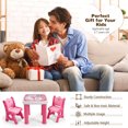 thumbnail image 6 of Gymax Kids Table & 2 Chairs Set Adjustable Activity Play Desk w/Storage Drawer Pink, 6 of 10