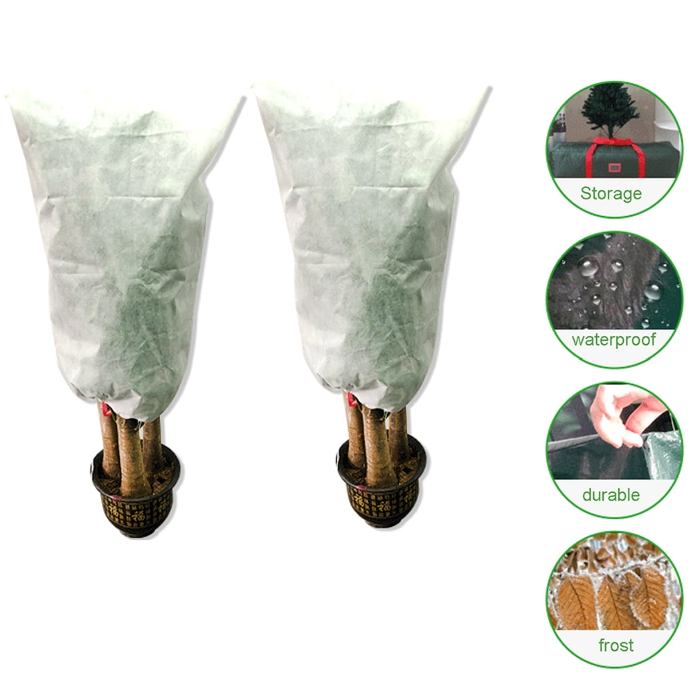 SPRING PARK Plant Covers Plant Protection Bags Frost Cloth with Drawstring, Shrub Jacket Tree