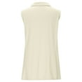 thumbnail image 6 of Tank Tops for Women Sleeveless Turndown Collar Tennis Uniform Solid Color Sports Breathable Tank Beige S, 6 of 6