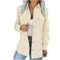 thumbnail image 2 of Delliss Fall Clothes For Woman Fashion Long Sleeve Fall Jacket Beige M, 2 of 6