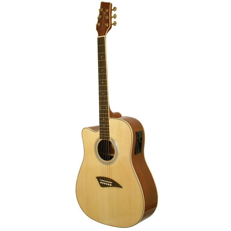 Kona K1EL Left-Handed Acoustic-Electric Dreadnought Cutaway Spruce Top Guitar With High-Gloss (Best Left Handed Acoustic Electric Guitar)