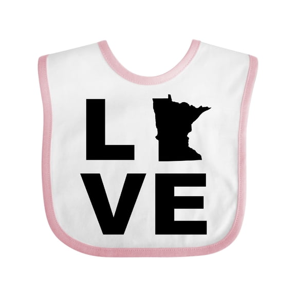 Inktastic Love Minnesota Boys or Girls Baby Bib