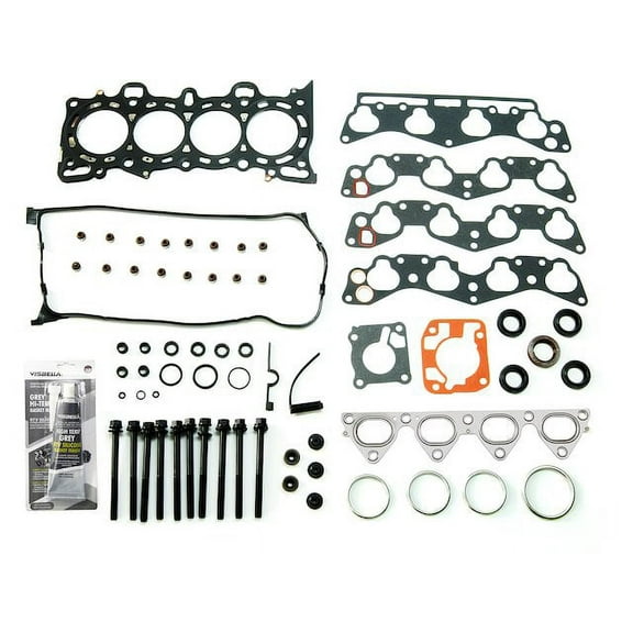 Multi-Layered Steel Head Gasket Set with Head Bolts - Compatible with 1996 - 2000 Honda Civic 1.6L SOHC 16V V-TEC 1997 1998 1999