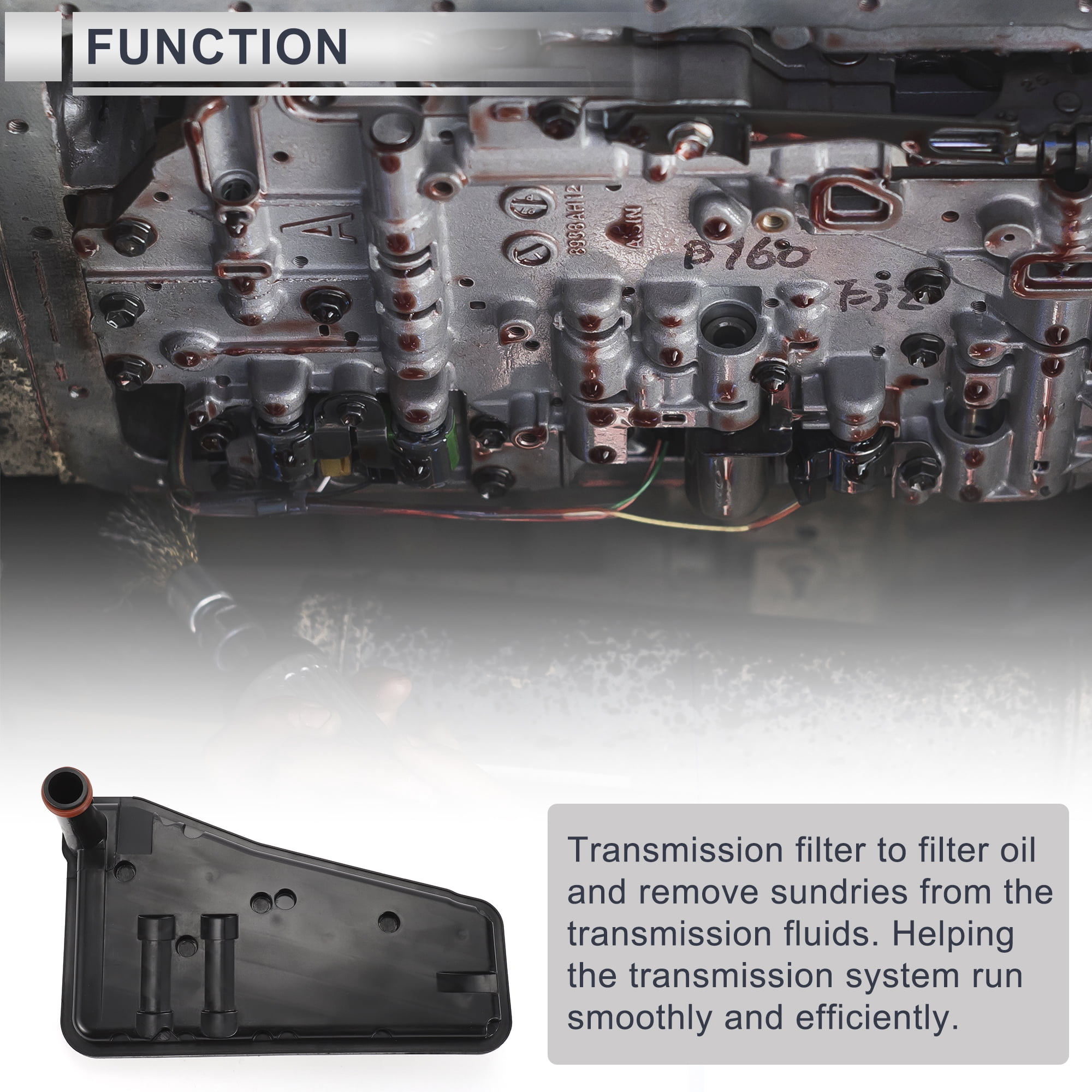 Unique Bargains E40D/4R100 Transmission Filter No.E9TZ7A098A for Ford F-150 1990-2003 1 Pcs