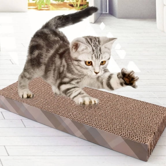 Goowood Corrugated Cardboard Cat Scratcher Thickened Parrot Scratching Board Flat Scratch Pad for Small Animals and Cats Safe Natural Non Toxic